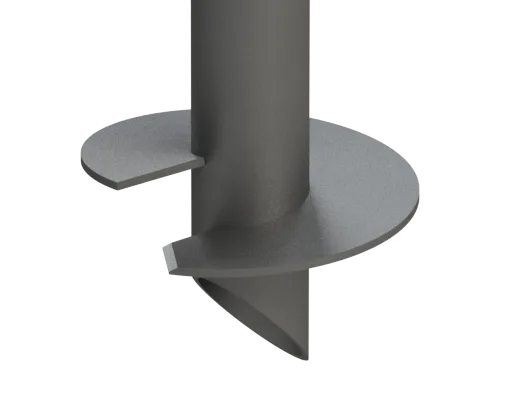 Helical pile tip with spiral bearing plate - PRO series by Paalupiste