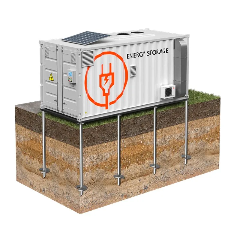 Battery storage on screw piles