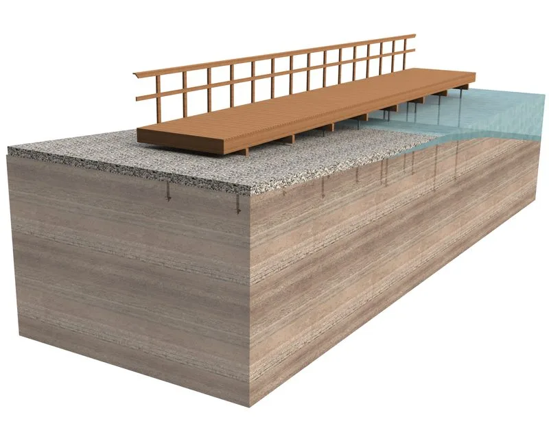 Pier on screw pile foundations