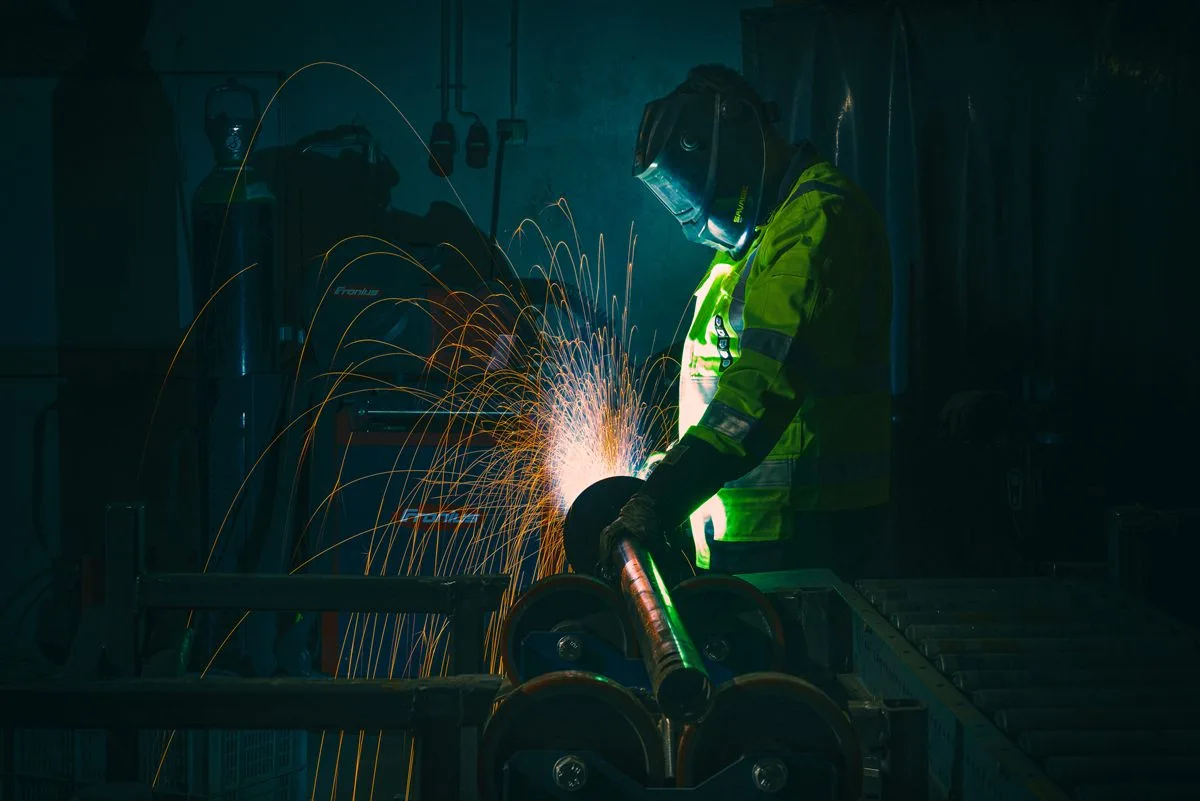 Screw pile manufacturing at Paalupiste