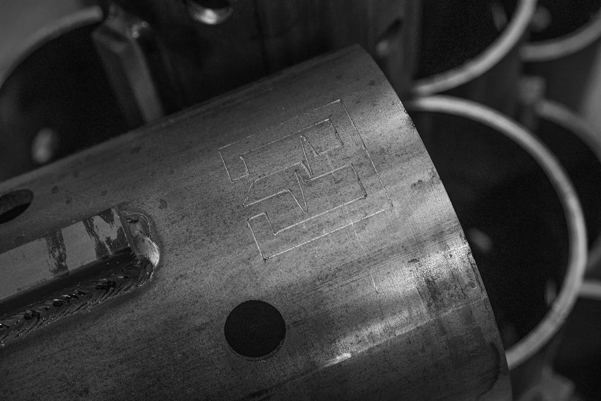 Finished screw pile close-up